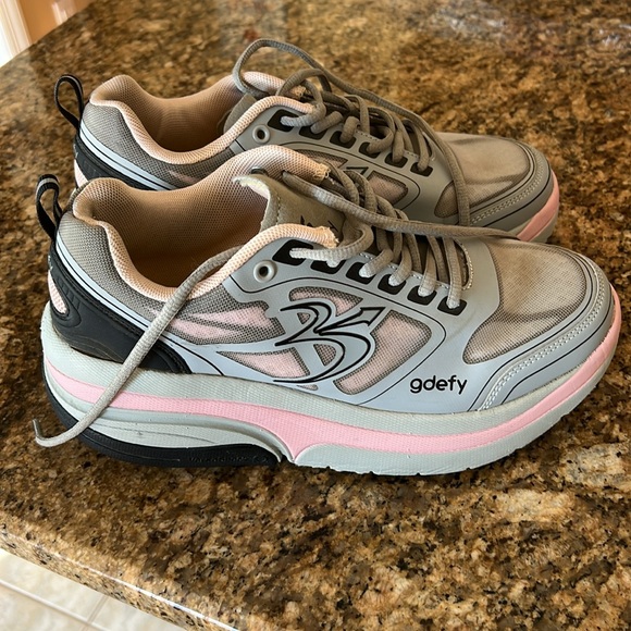 Light Pink and Gray Sneakers - Picture 6 of 9